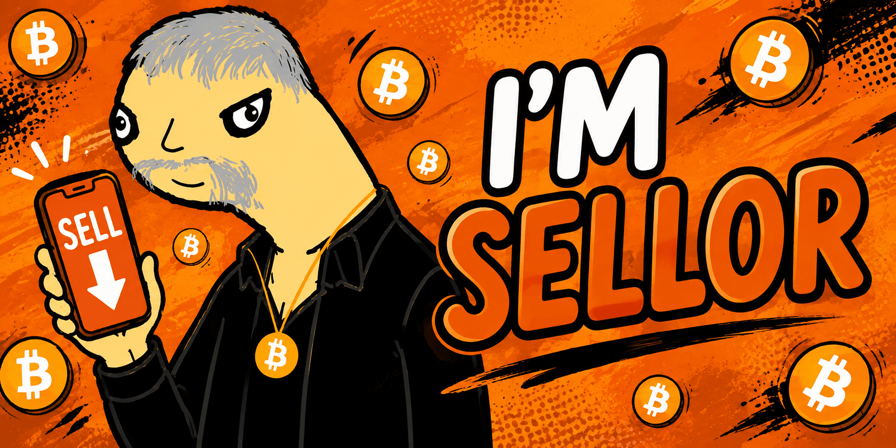 SELLOR holding the red sell phone